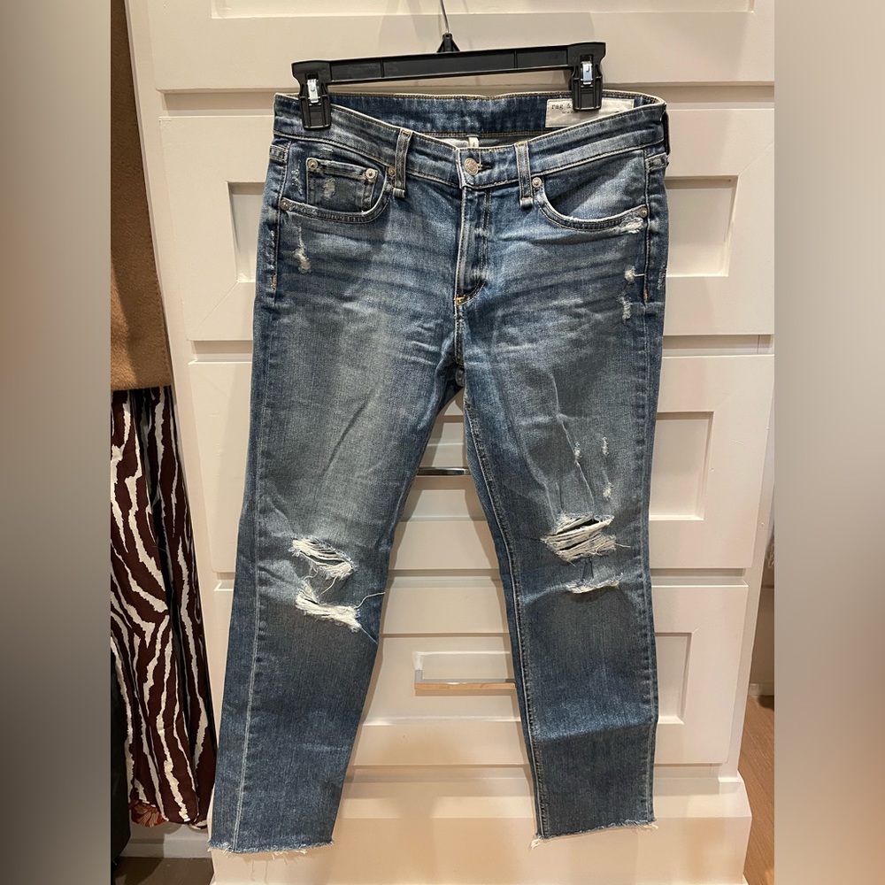RAG & BONE low-rise ankle slim boyfriend jeans